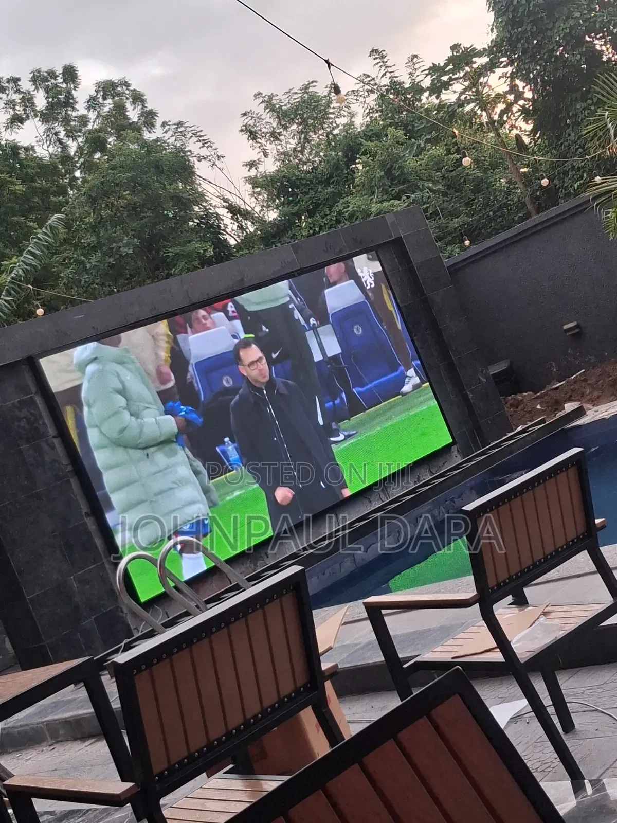 Big Outdoor Screen for Pool