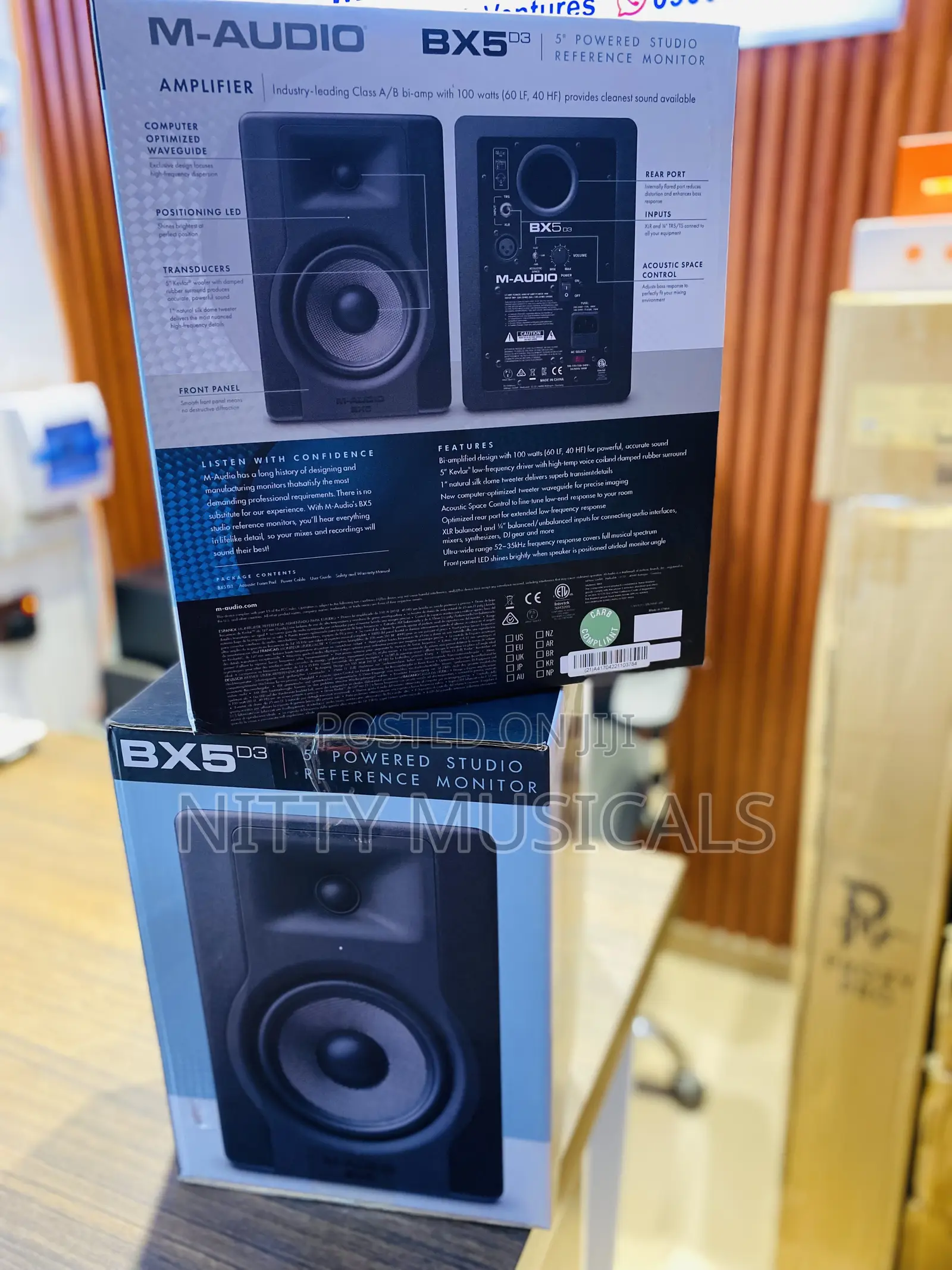 BX5D3 M-Audio 5” Bi-Amped Studio Monitor Speakers