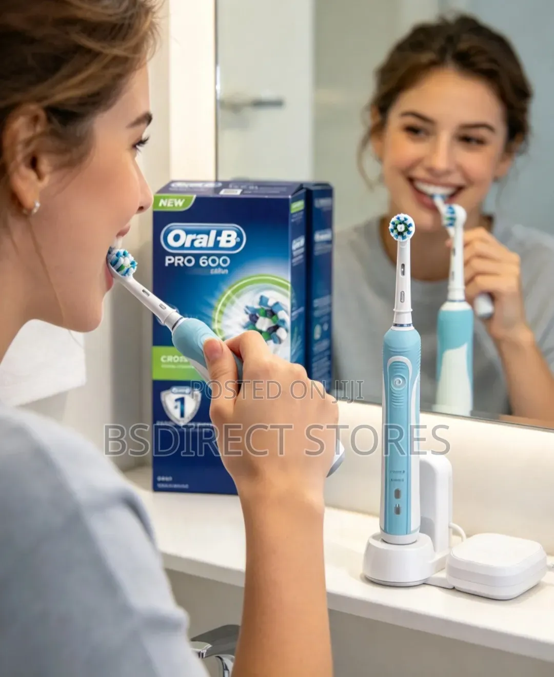 Oral-B Pro 600 Electric Toothbrush With Cross Action Tooth Brush Head