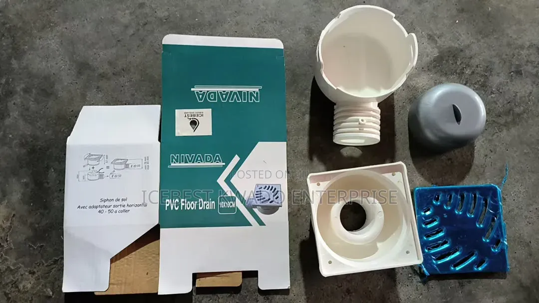 Square Stainless Steel and Plastic Floor Drain With an Anti-Odor