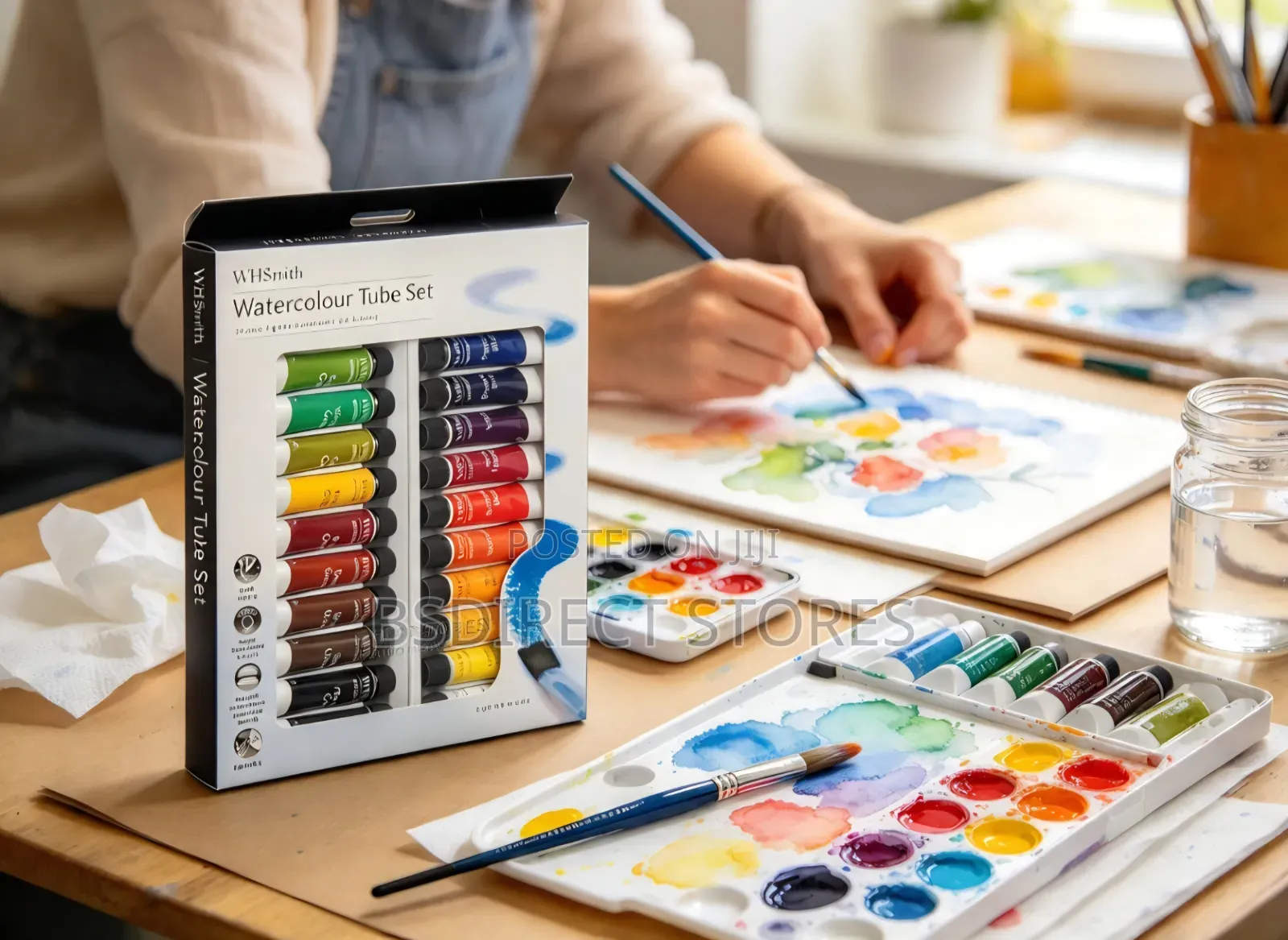 Whsmith Watercolour Paint Tubes (Pack of 24 10ml Tubes)
