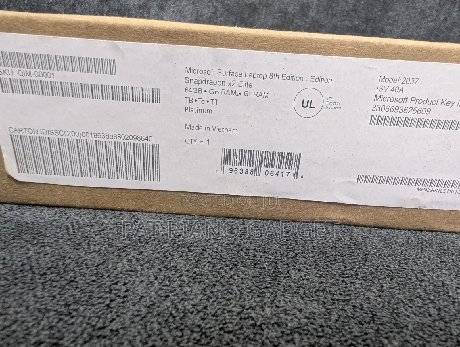 New Microsoft Surface Laptop 64GB Qualcomm Snapdragon X Elite SSD 1T