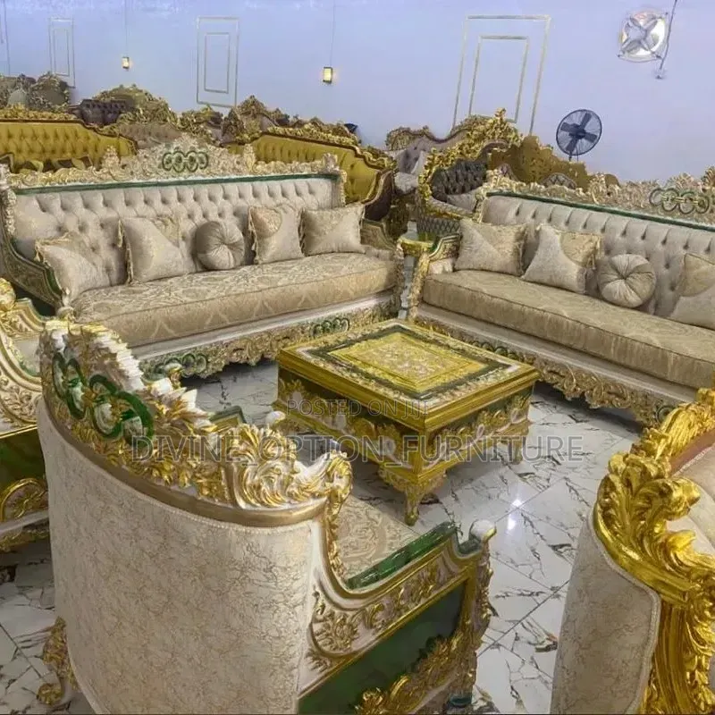 Egyptian Royal Sofa With Center Table and Sides