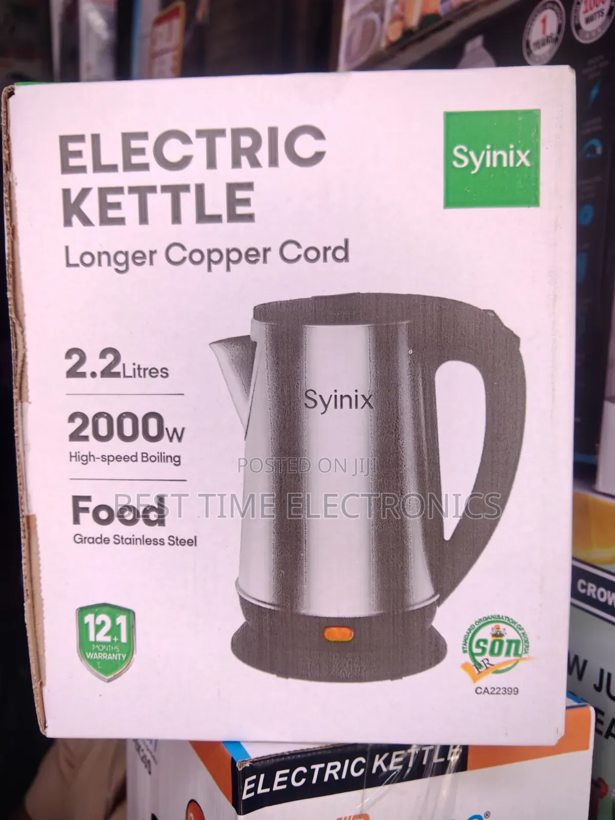 2.2ltrs Syinix Electric Kettle