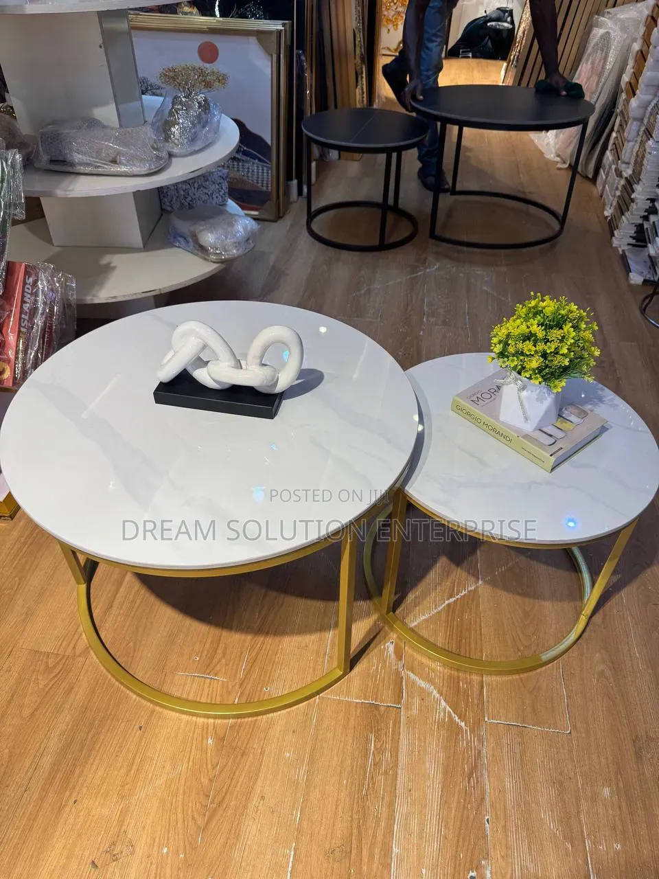 Quality Imported 2 in 1 Center Table With Marble Top