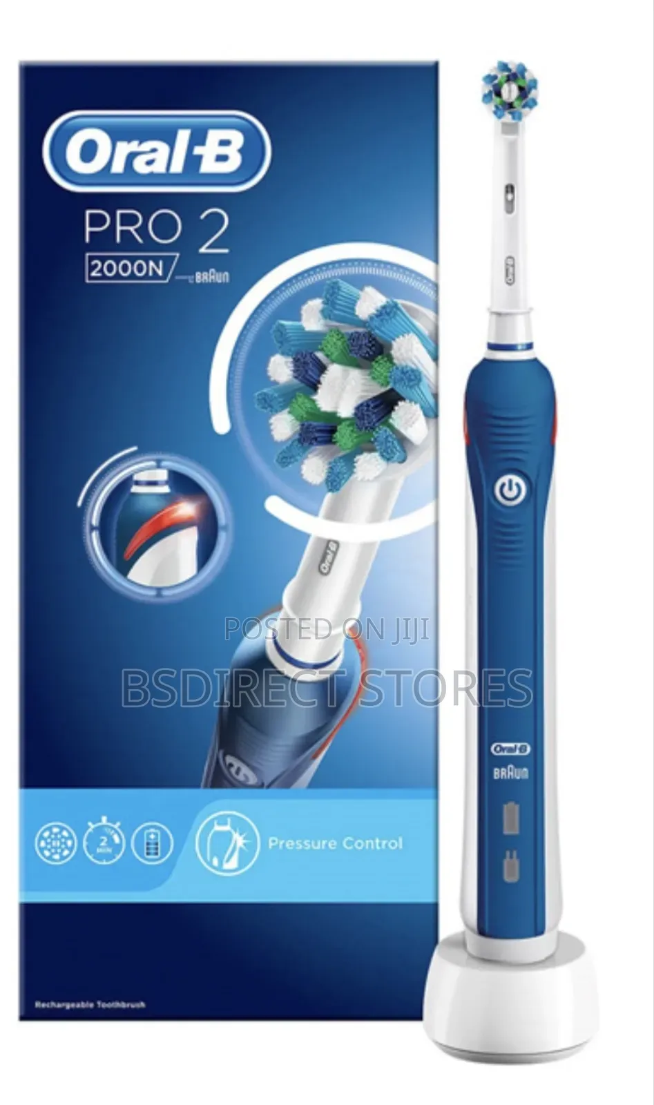 Oral B Pro2000- N Crossaction Pressure Control Rechargeable Toothbrush
