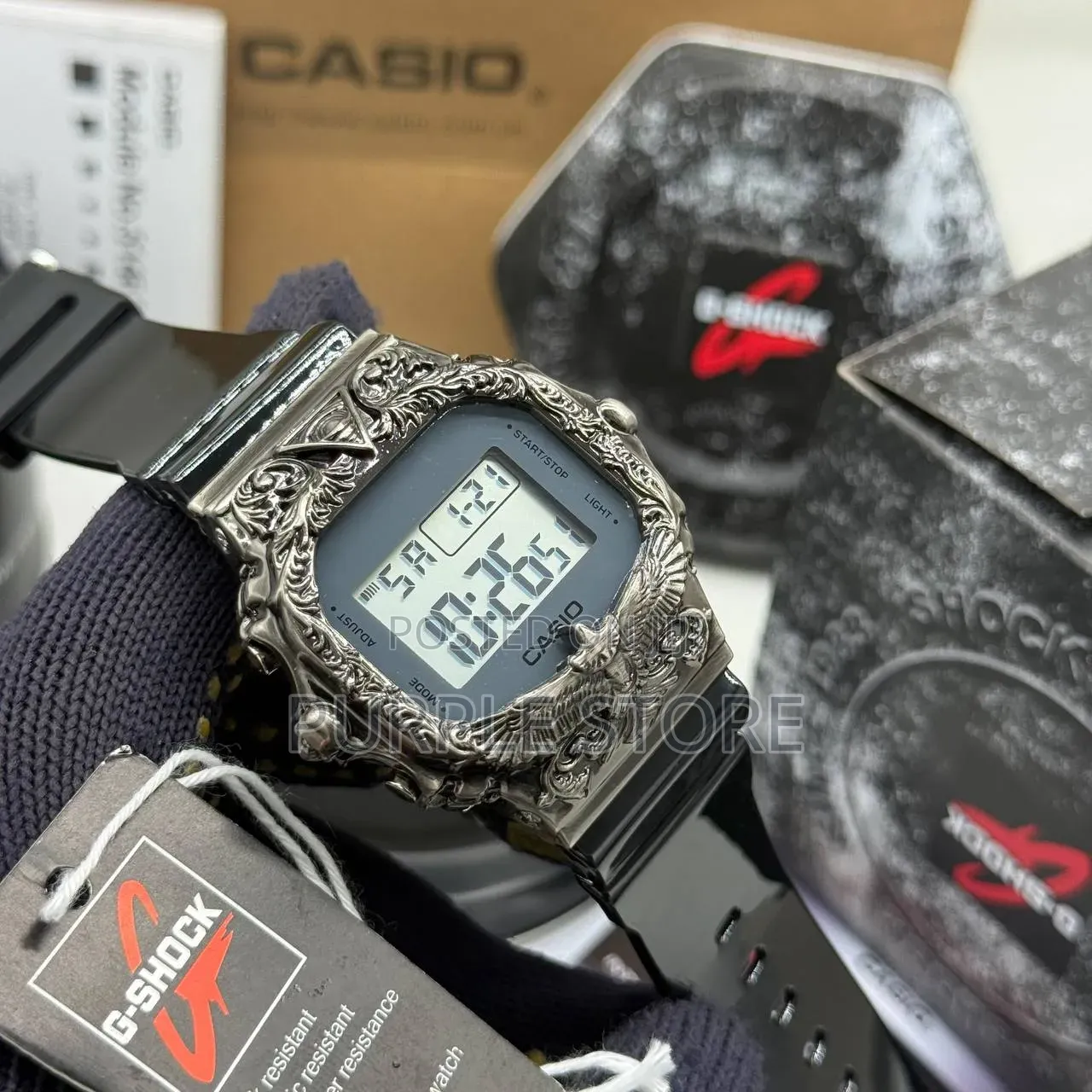 G-Shock DW 5600 Digital Watch Metal Bezel