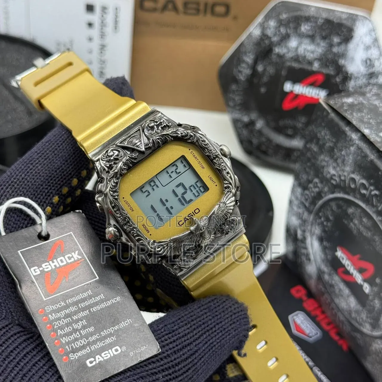 G-Shock DW 5600 Digital Watch Metal Bezel