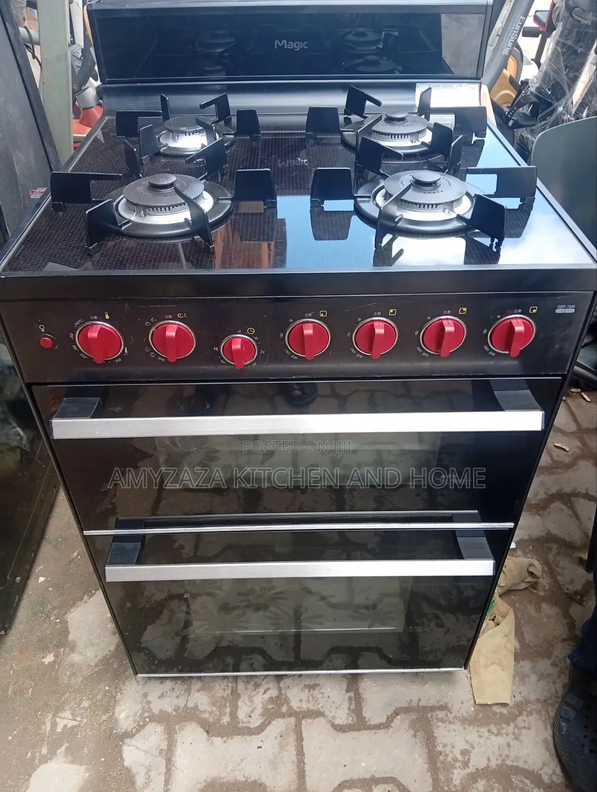 Magic Standing Gas Burner Cooker With 2 Doors for Grill and 0ven