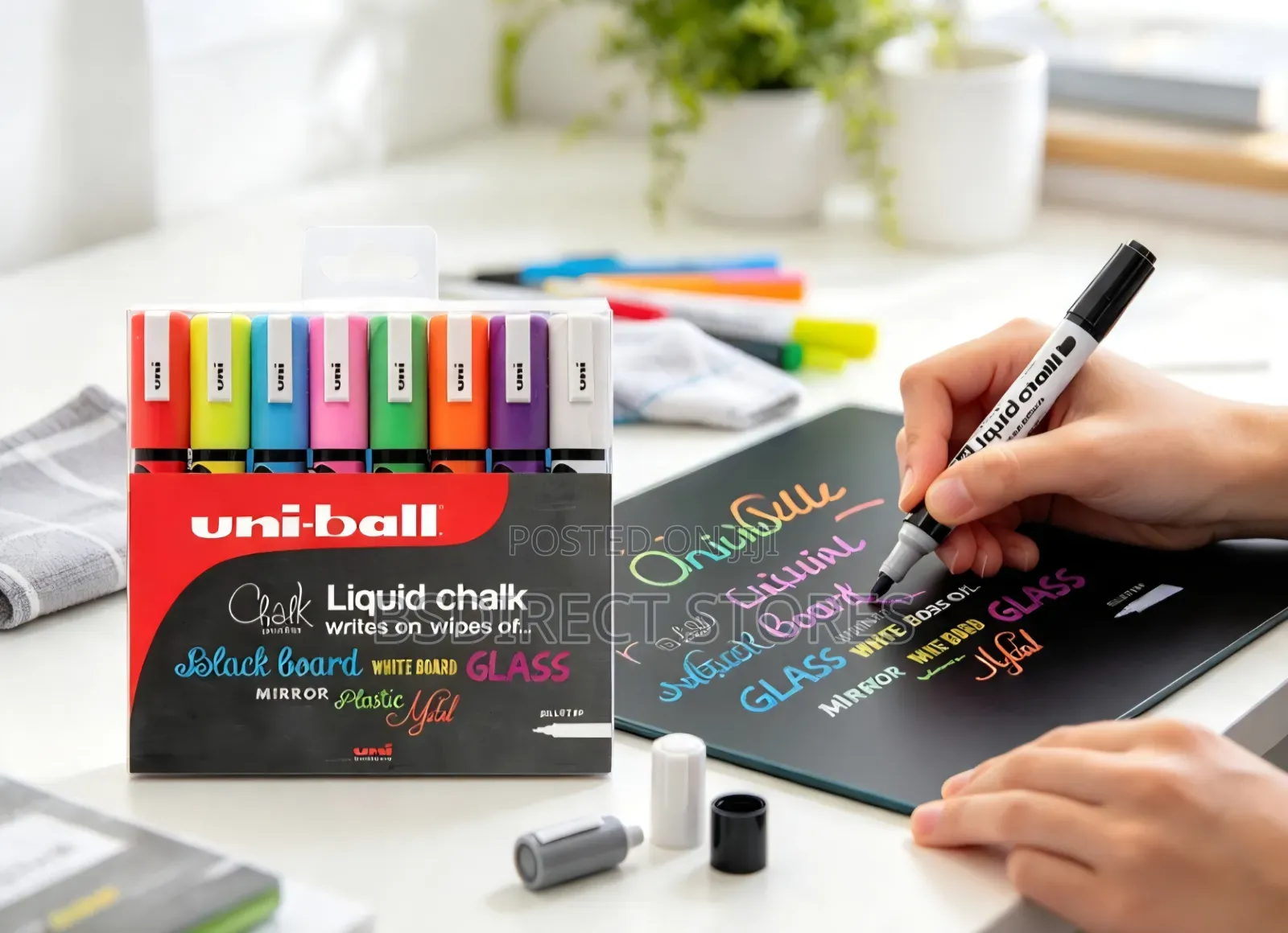 Uni-Ball Unichalk Chalk Marker Medium Assorted (Pack of 8)