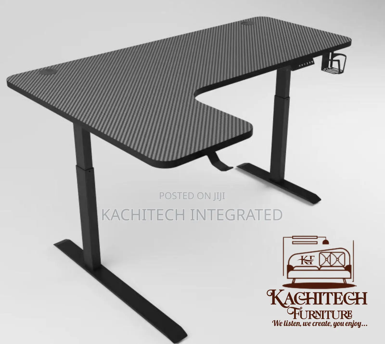 L-Shaped Adjustable Gaming Table