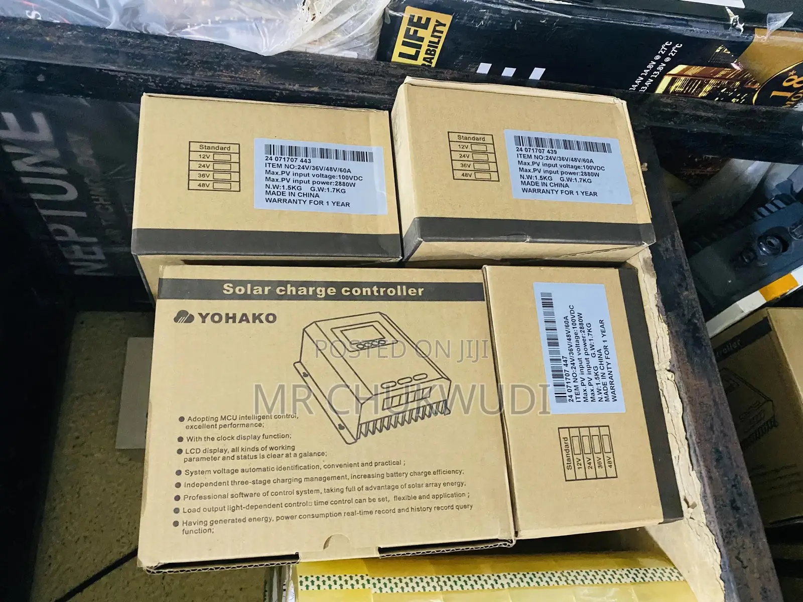 60a 24v 36v 48v Yohako MPPT Solar Charge Converters Is Available