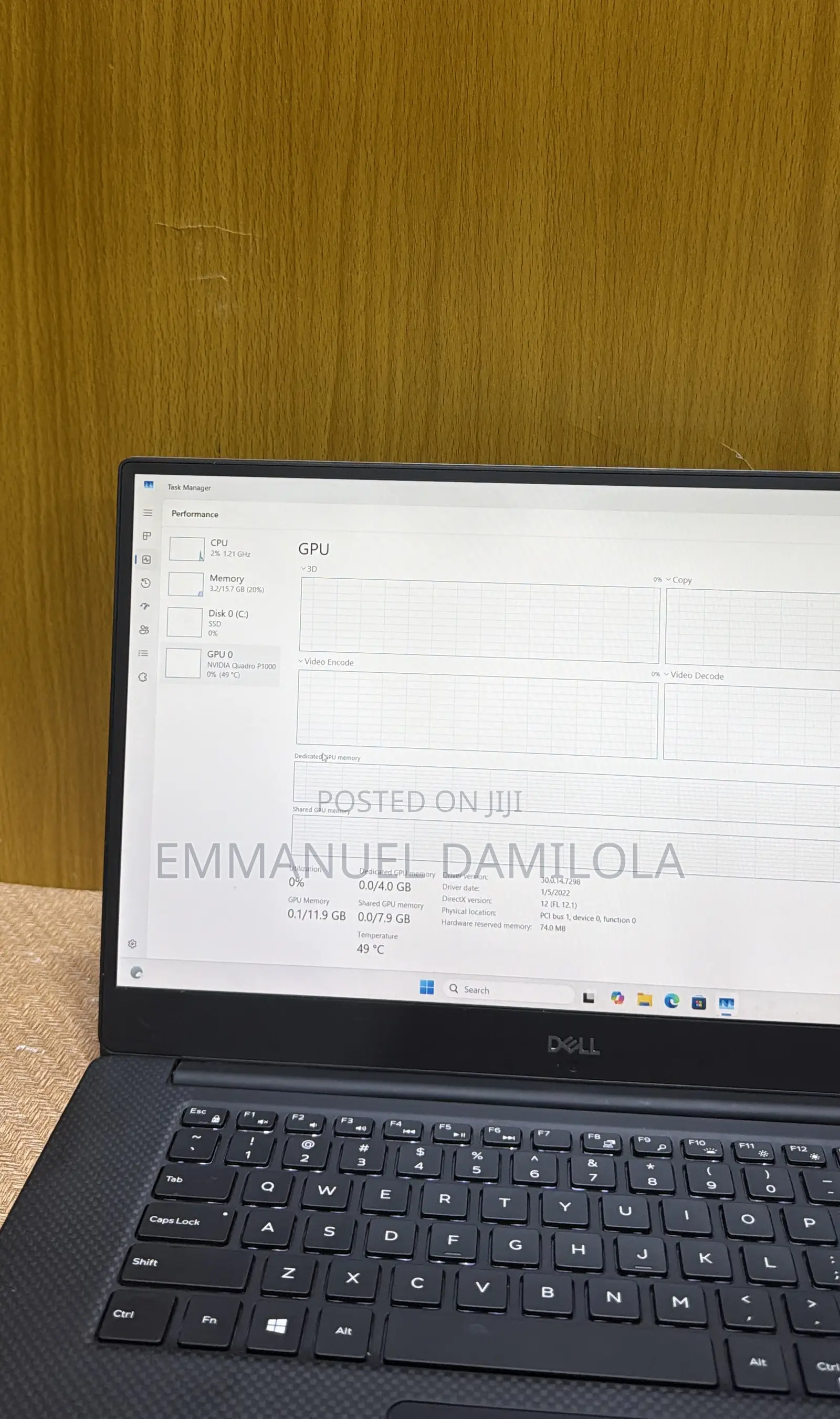 Laptop Dell Precision 5530 16GB Intel Core i5 SSD 256GB
