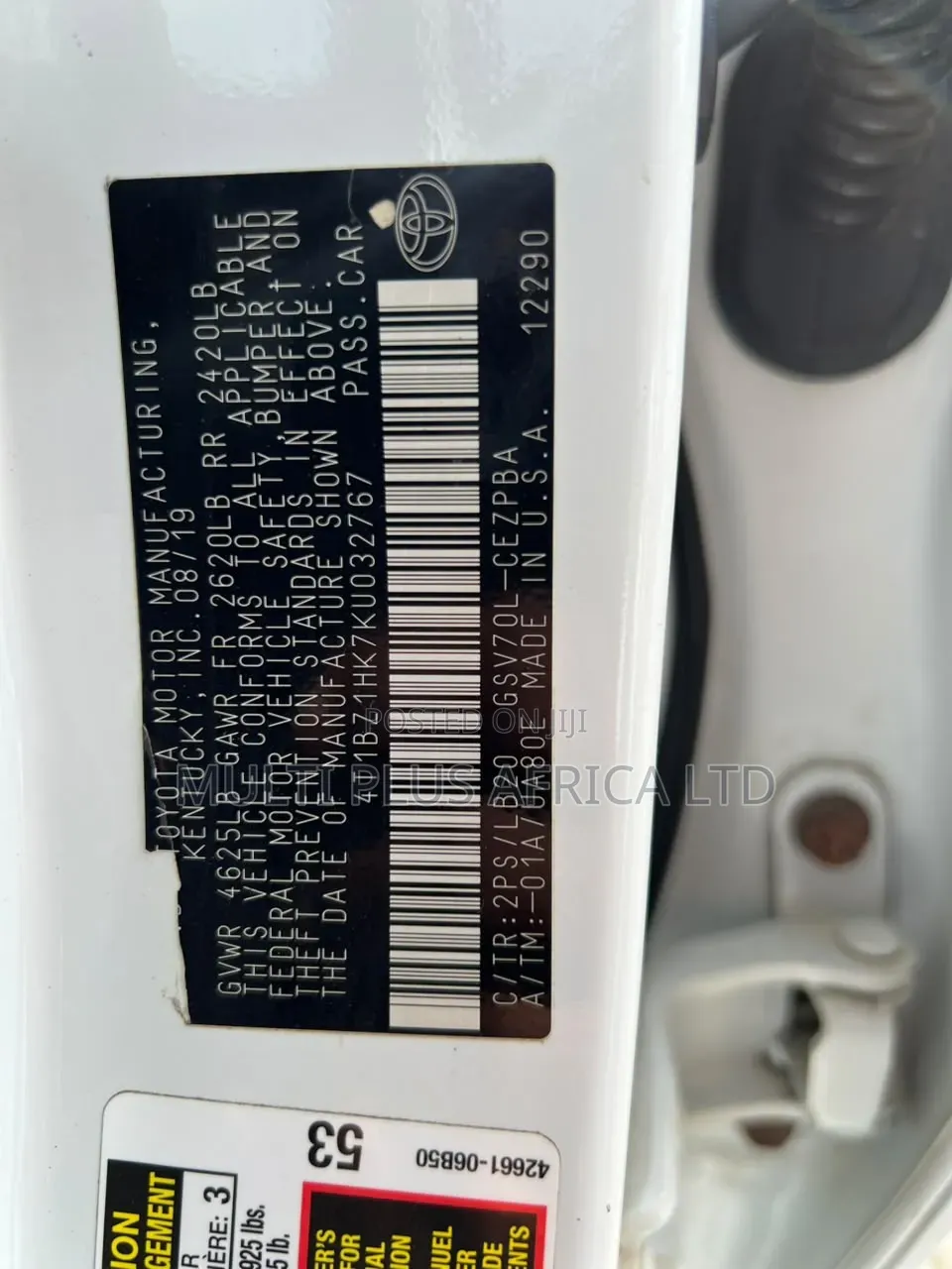 Toyota Camry XLE V6 FWD 2020 White