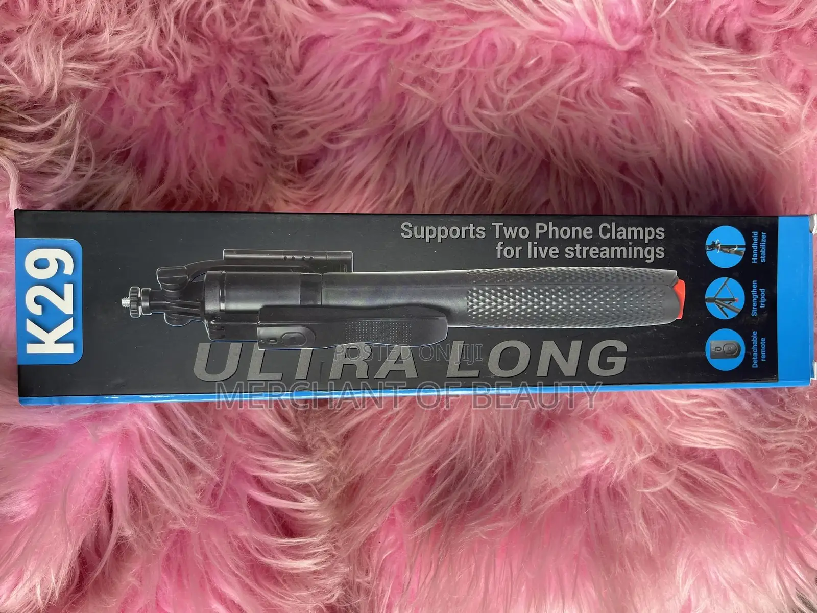 K29 Ultra Long Tripod Selfie Stick Dual Phone Bluetooth Remote +Stand