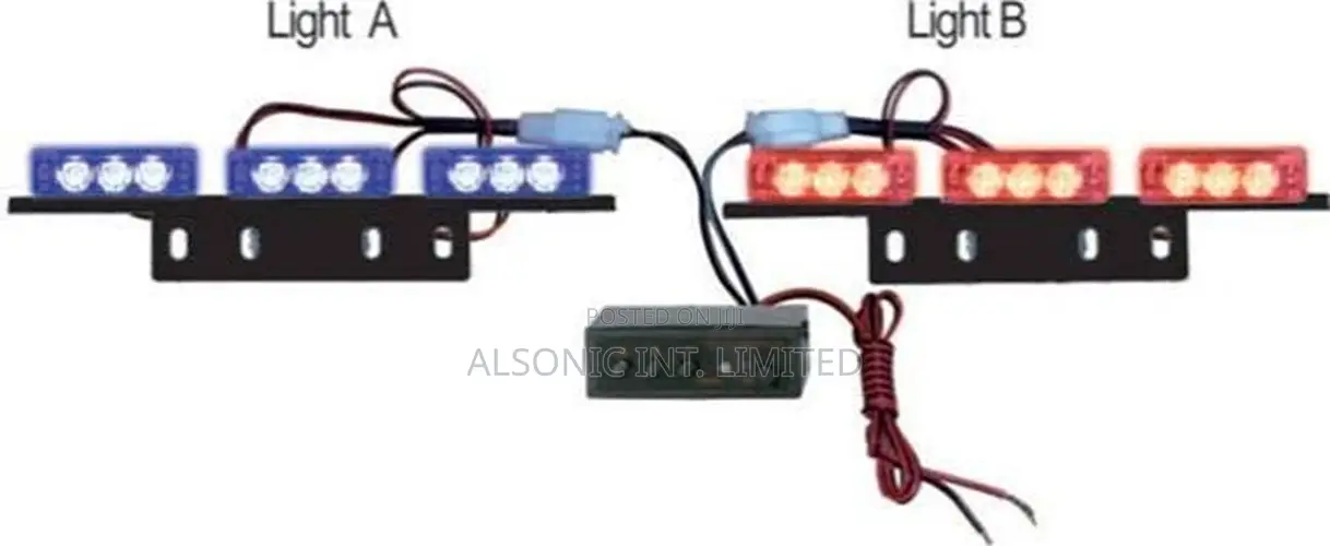 Genuine 12V LED Flash Light HS-51025 Ax (Red/Blue)
