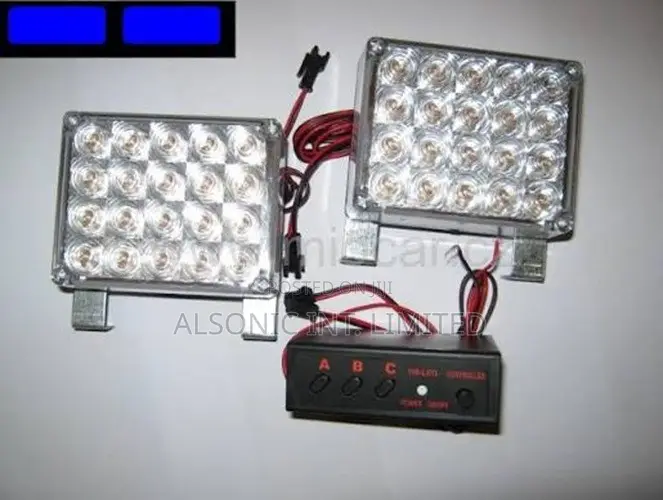 Genuine 12V LED Flash Light HS-51025 Ax (Red/Blue)