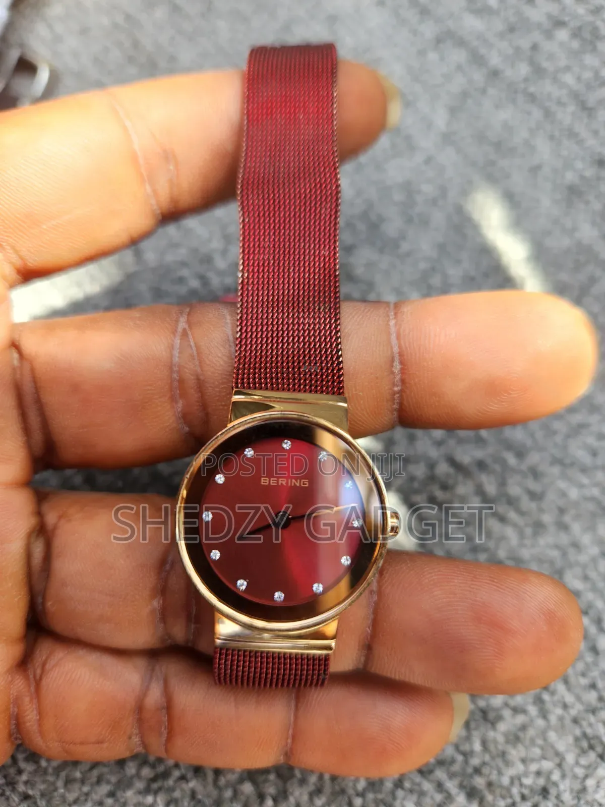Bering Women's Watch 10126-363 Quartz Rose Gold Red Petite 25mm