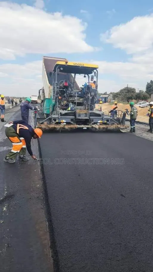Concrete Paver Road Works
