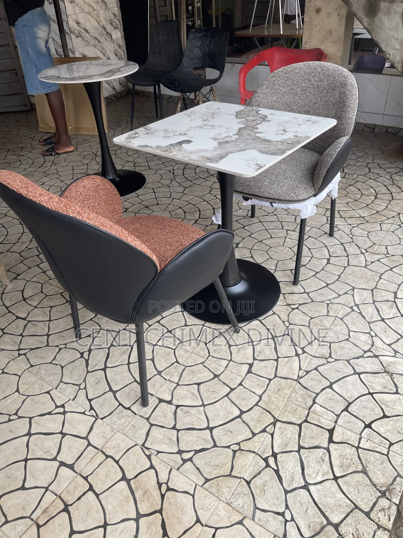 Square Table With Me and You Chairs