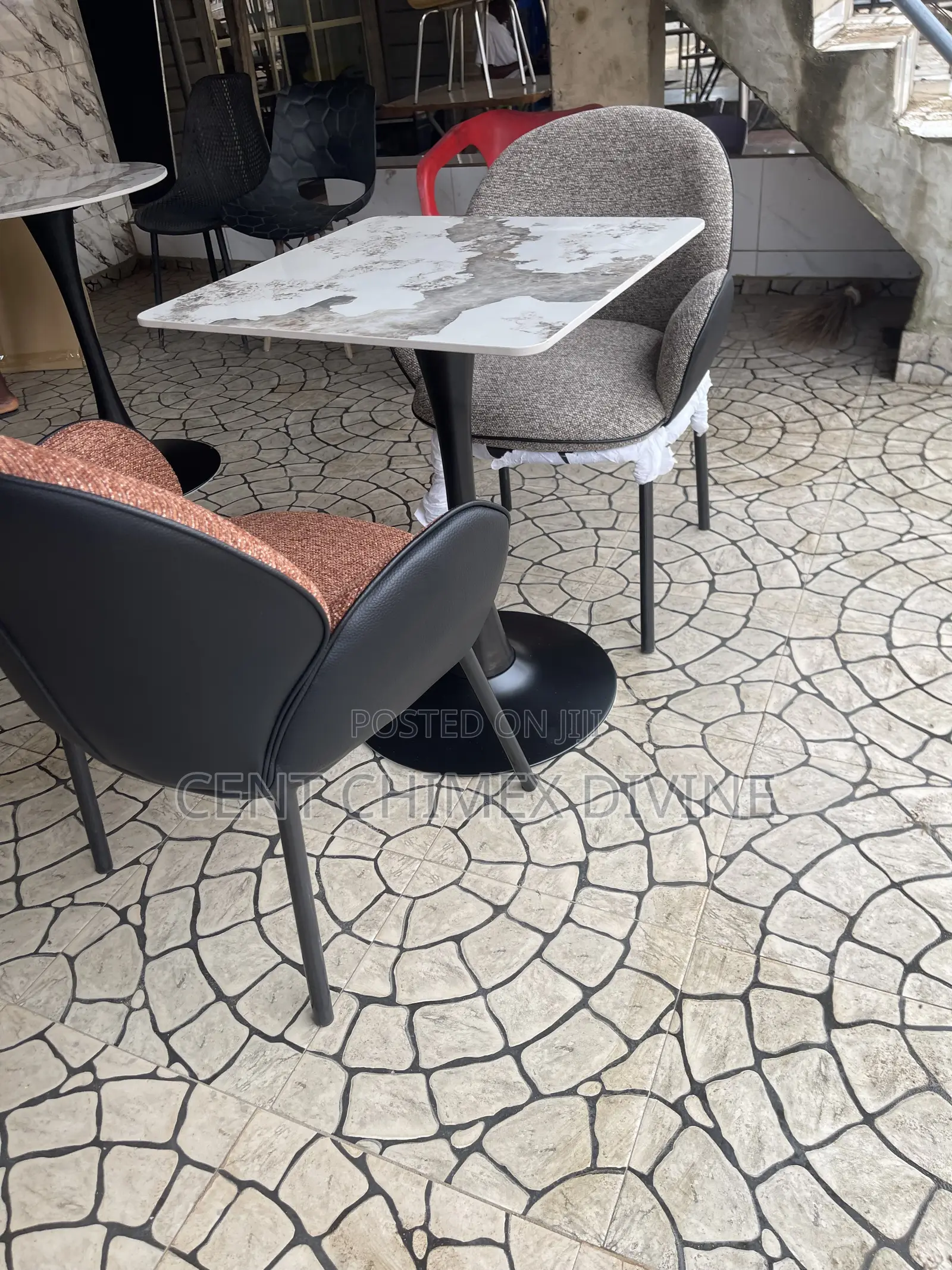 Square Table With Me and You Chairs