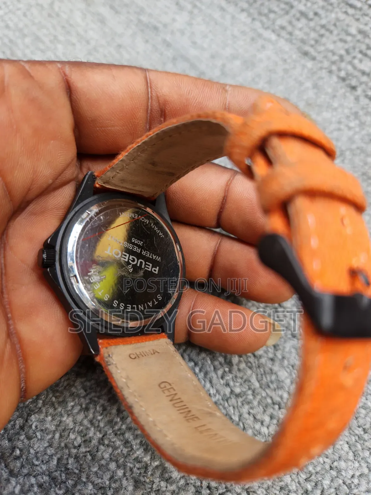 Peugeot Watch Black Aviator 24Hr Time Markers, Water-Resistant