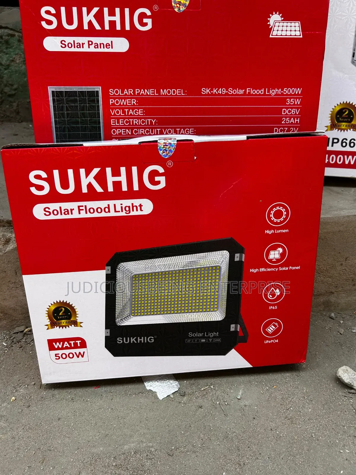 SUKHIG 500W Solar Flood Light – Powerful Outdoor Lighting