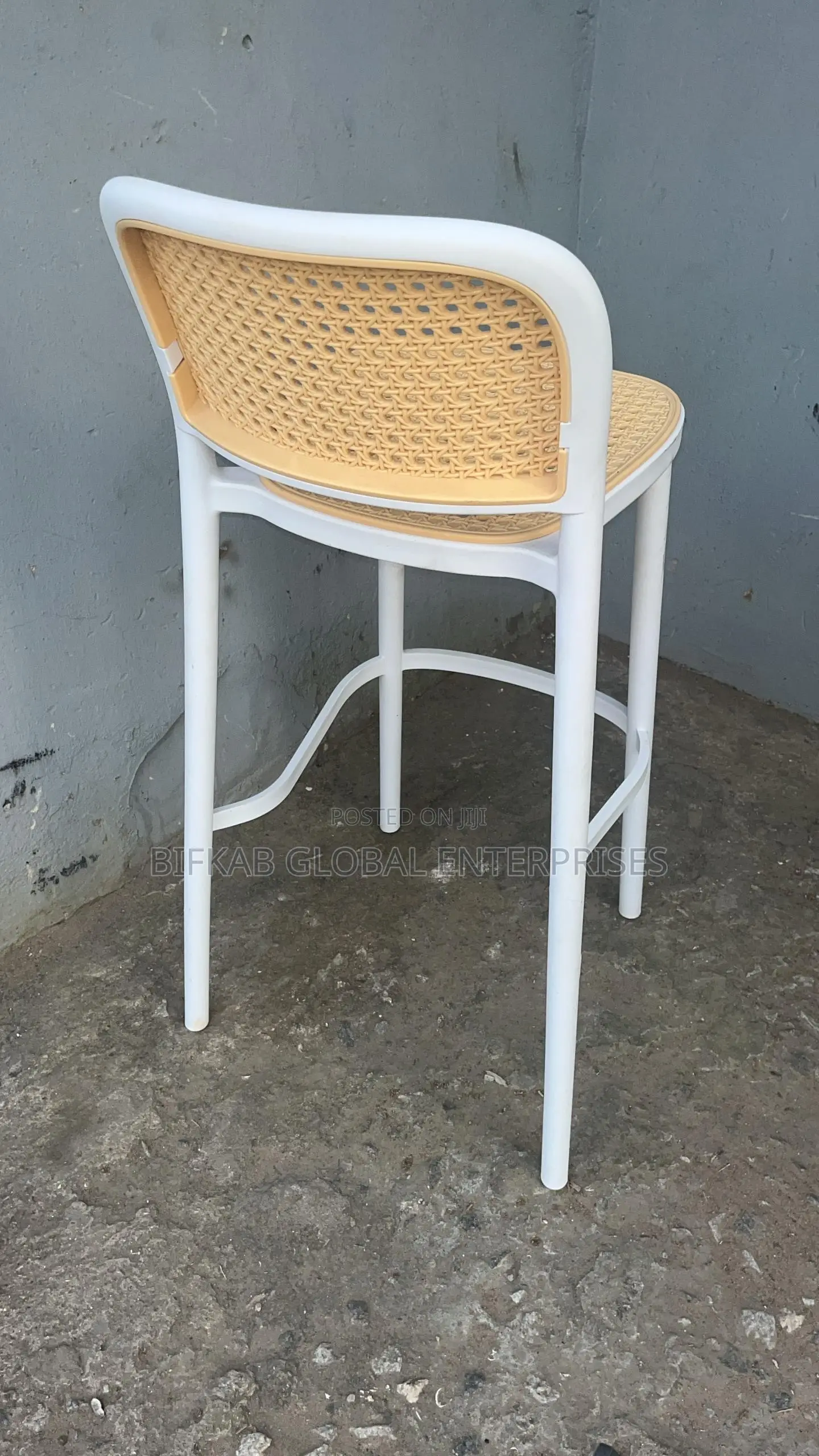 Imitation Rattan Plastic Bar Stool