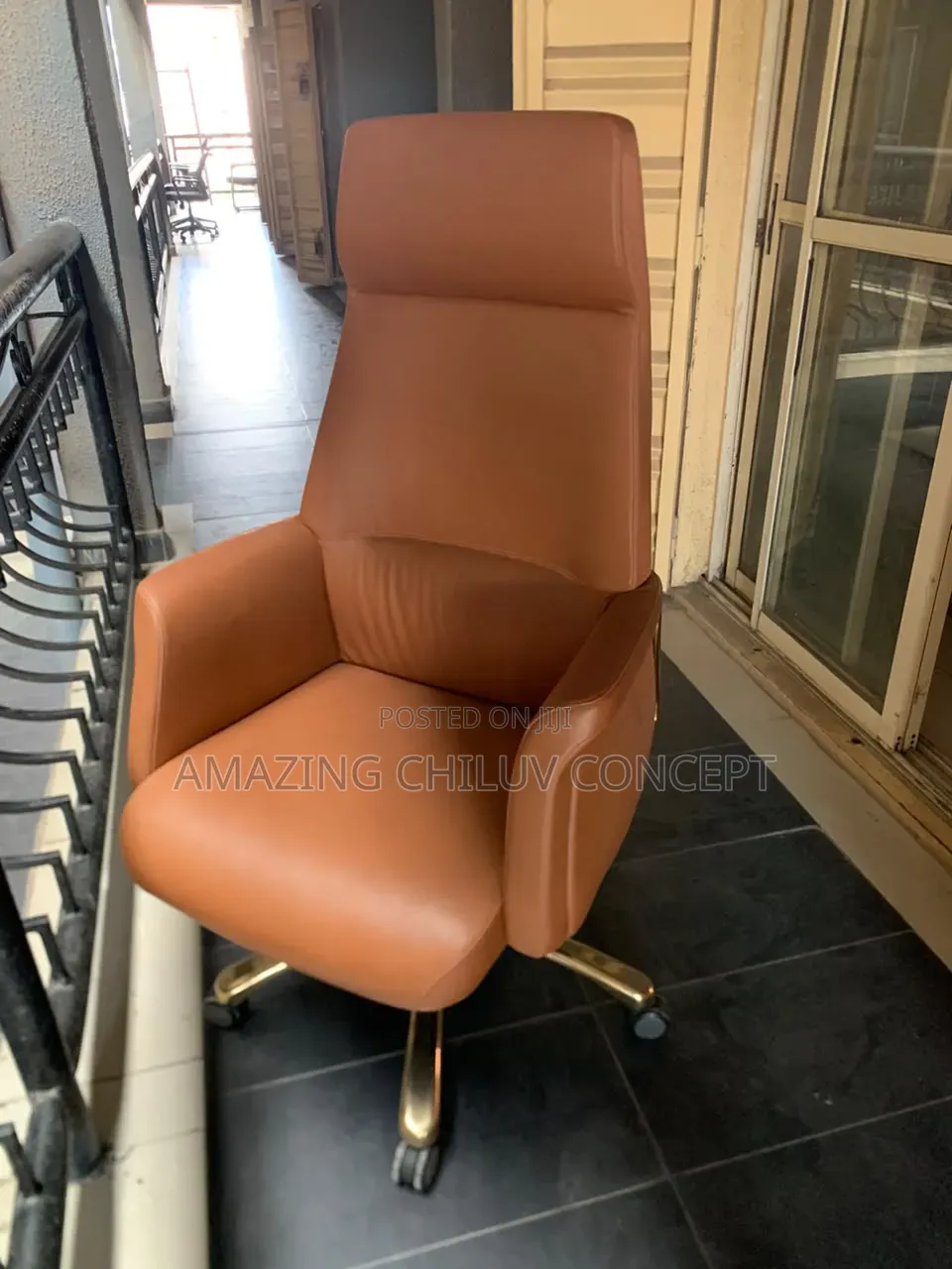 Executive Office Chair - Premium High Back Leather Chair