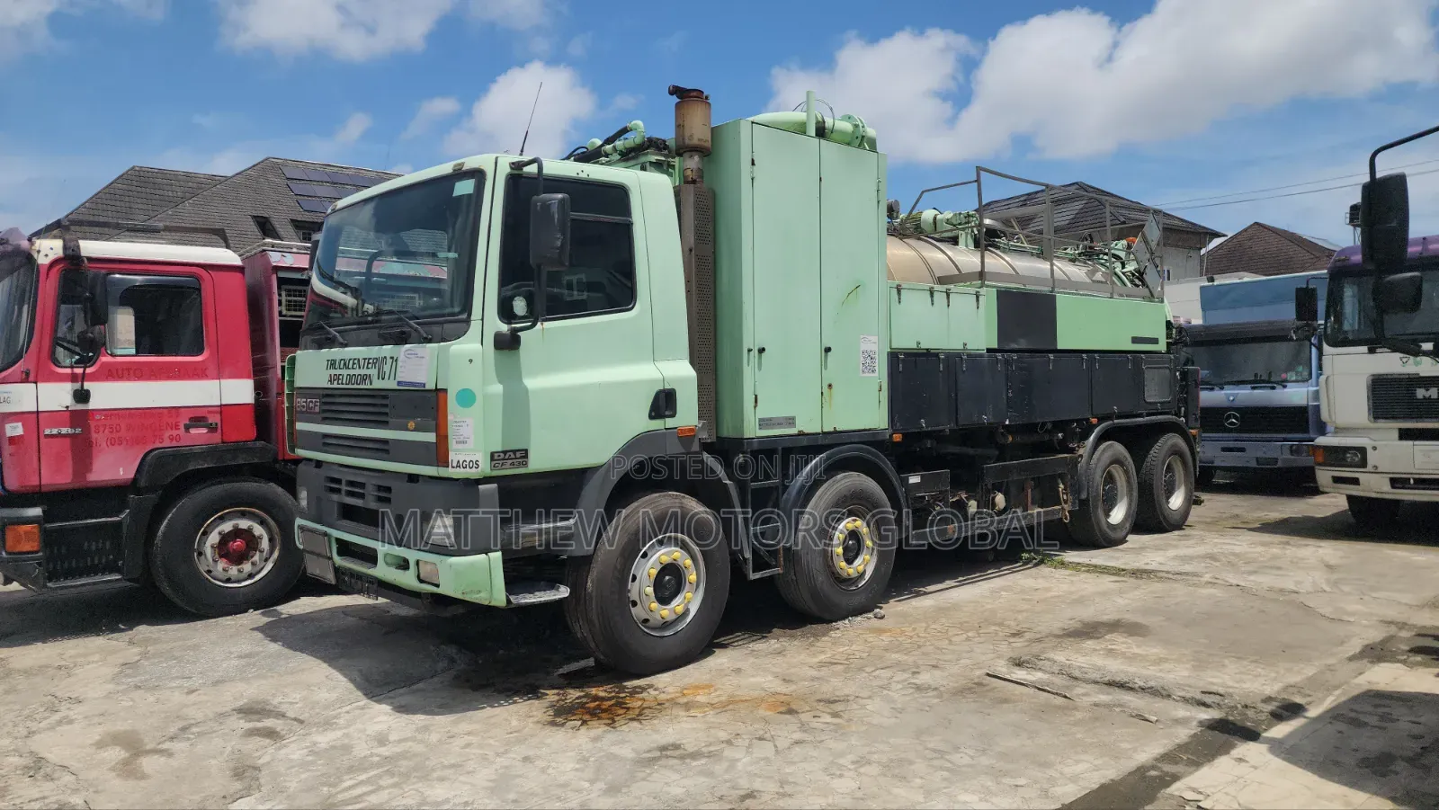 Clean Foreign Used Daf Sewage Truck 12 Tires