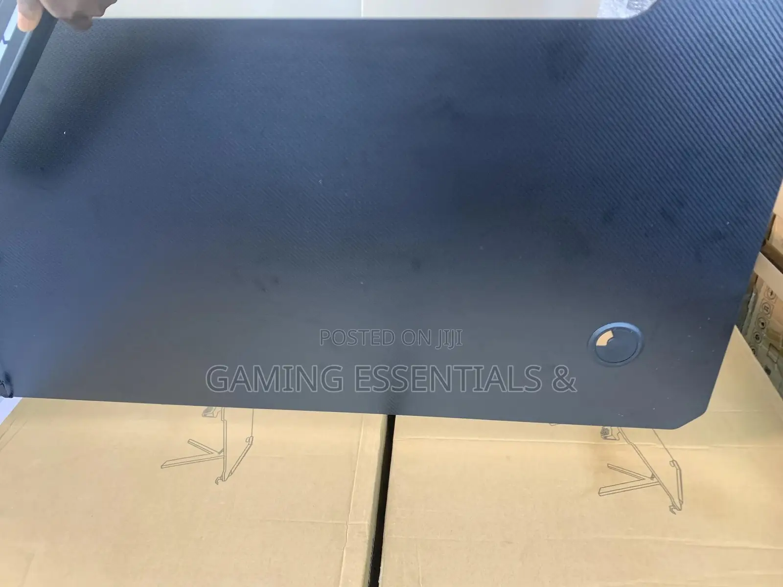 1.2M Adjustable Gaming Desk With LED Lights – Black