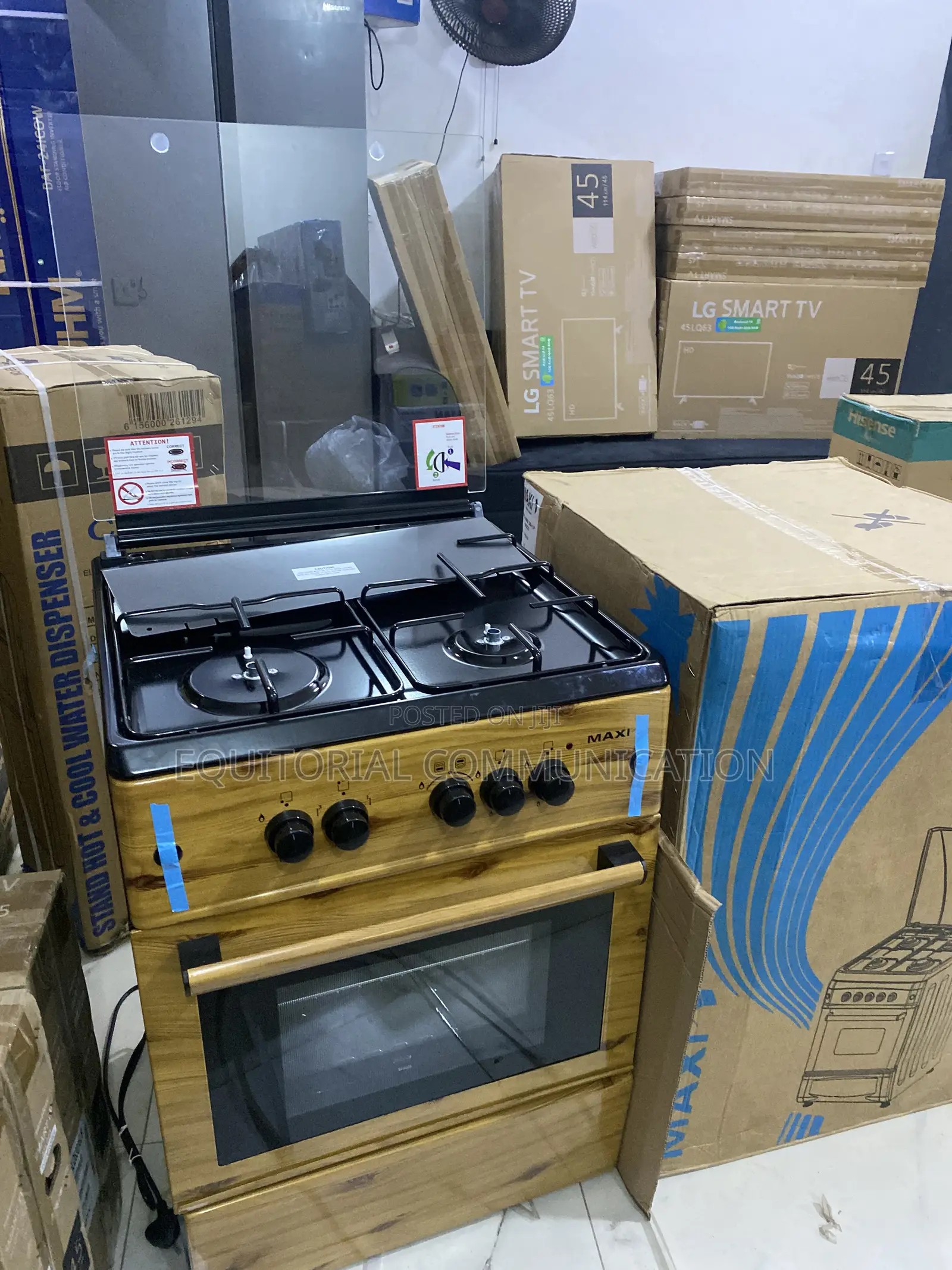 Maxi 6060 3 Burner 1 Hot Plate Cooker Range With Oven
