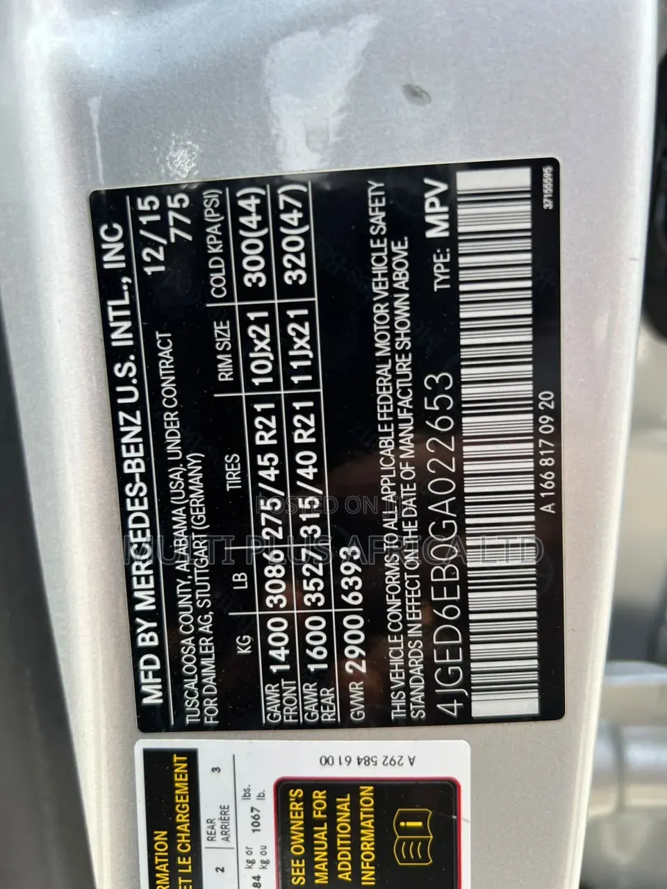 Mercedes-Benz GLE-Class 2016 Silver