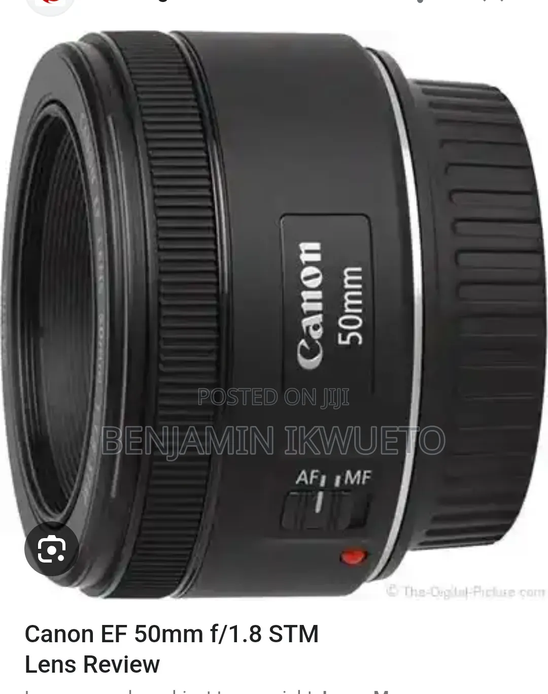 50mm Canon Lens (F1. 8)