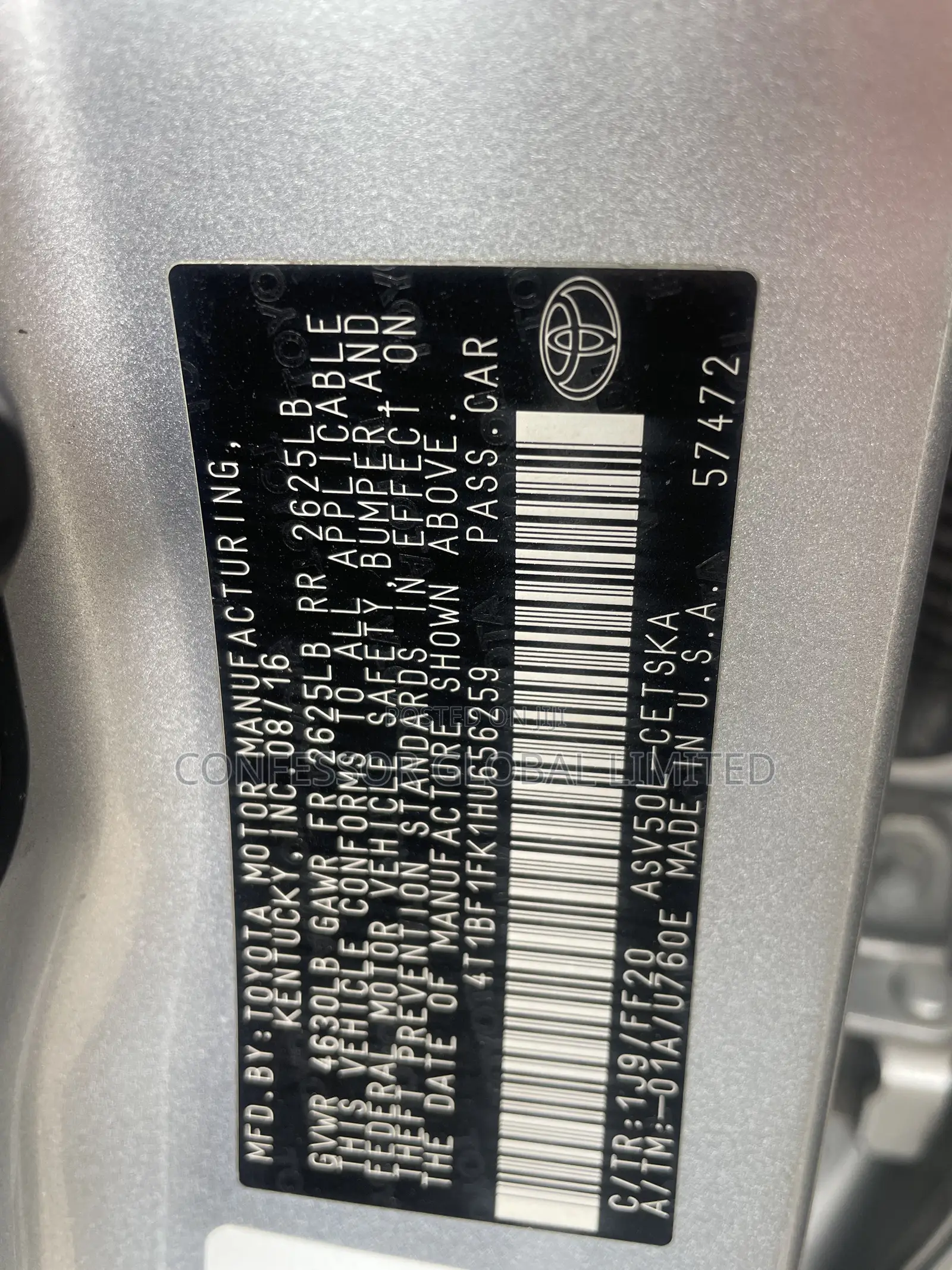Toyota Camry 2016 Silver