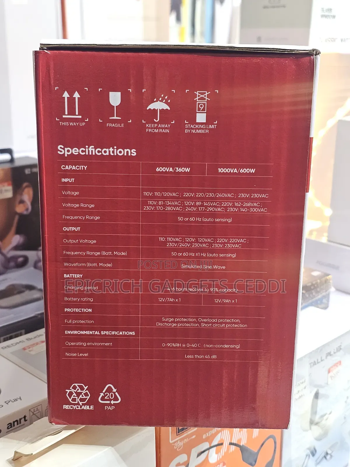 1000VA 600W Smart UPS by Hikvision