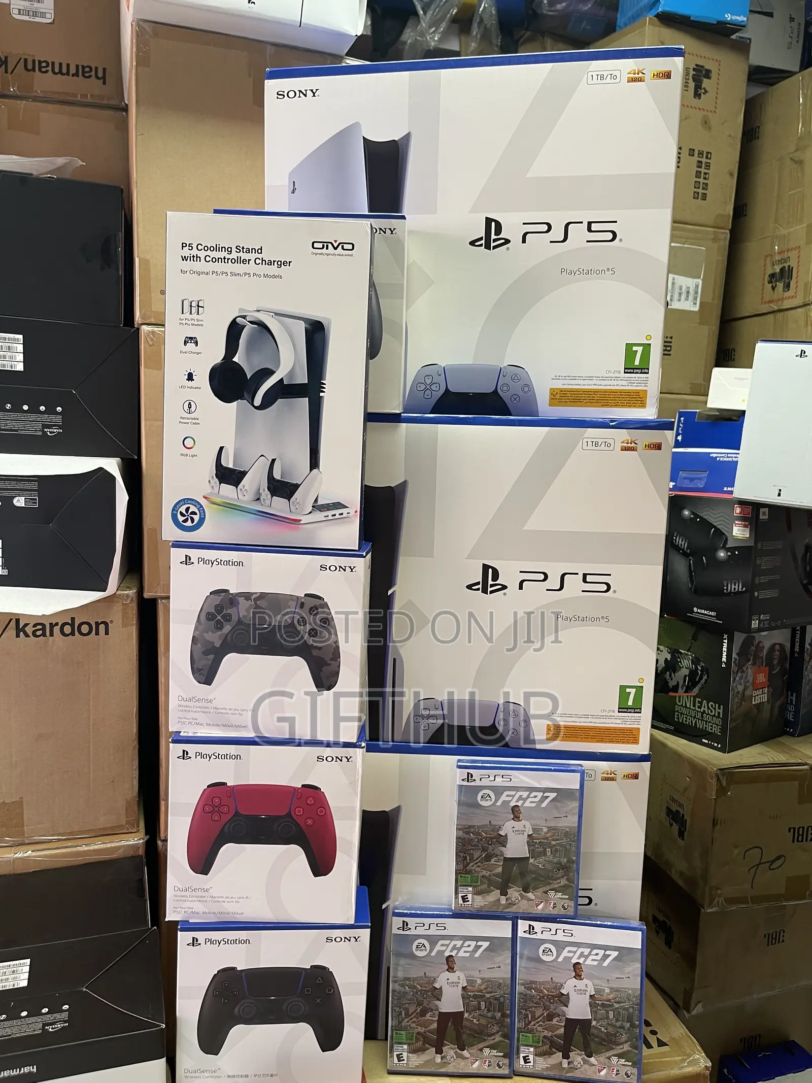 Slim Console 1tb Combo, Fc 26 Ps5, Ps5 Pad, Cooling Stand