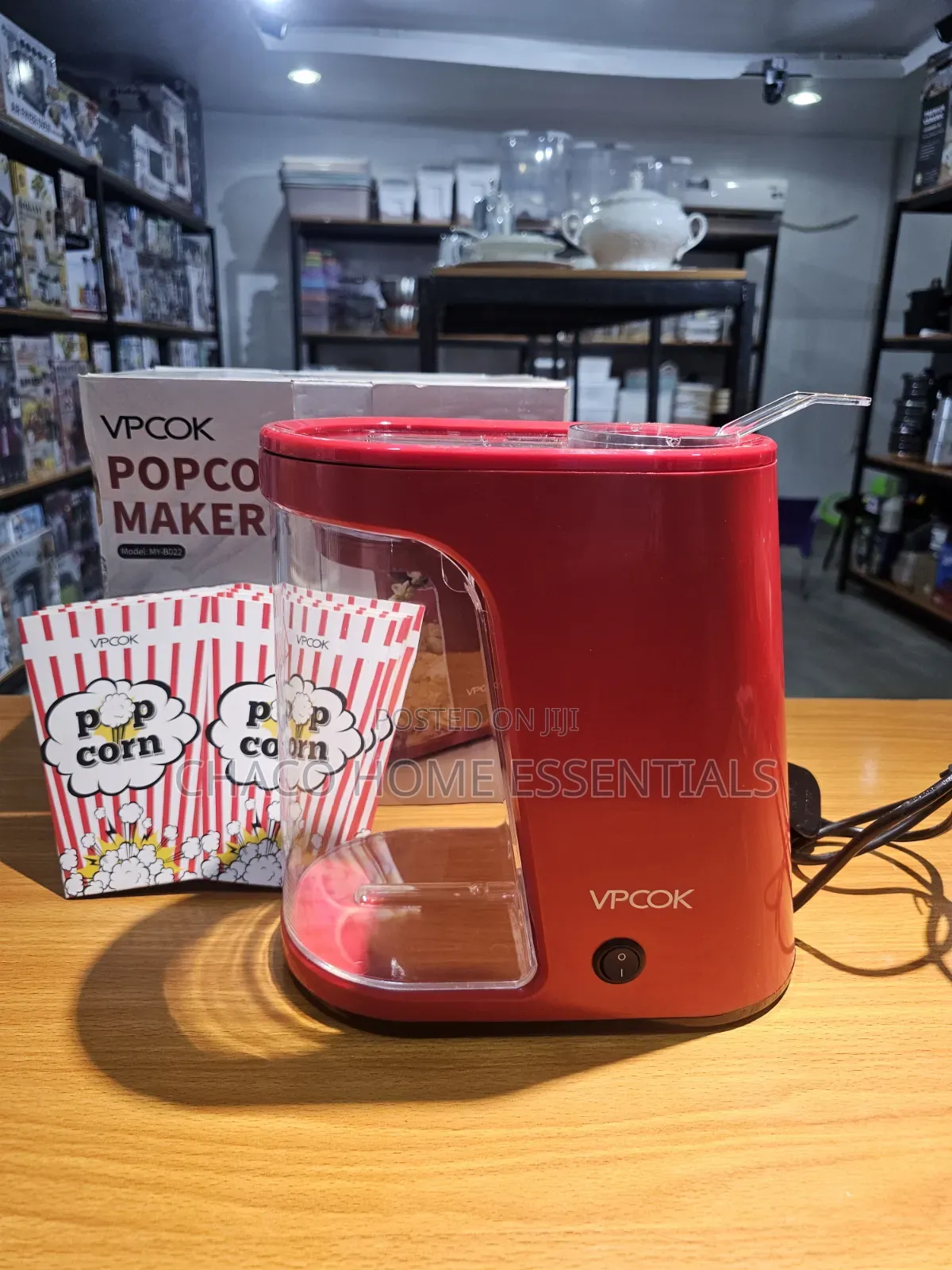 VPCOK 1200W Electric Popcorn Maker - Oil-Free & Fast
