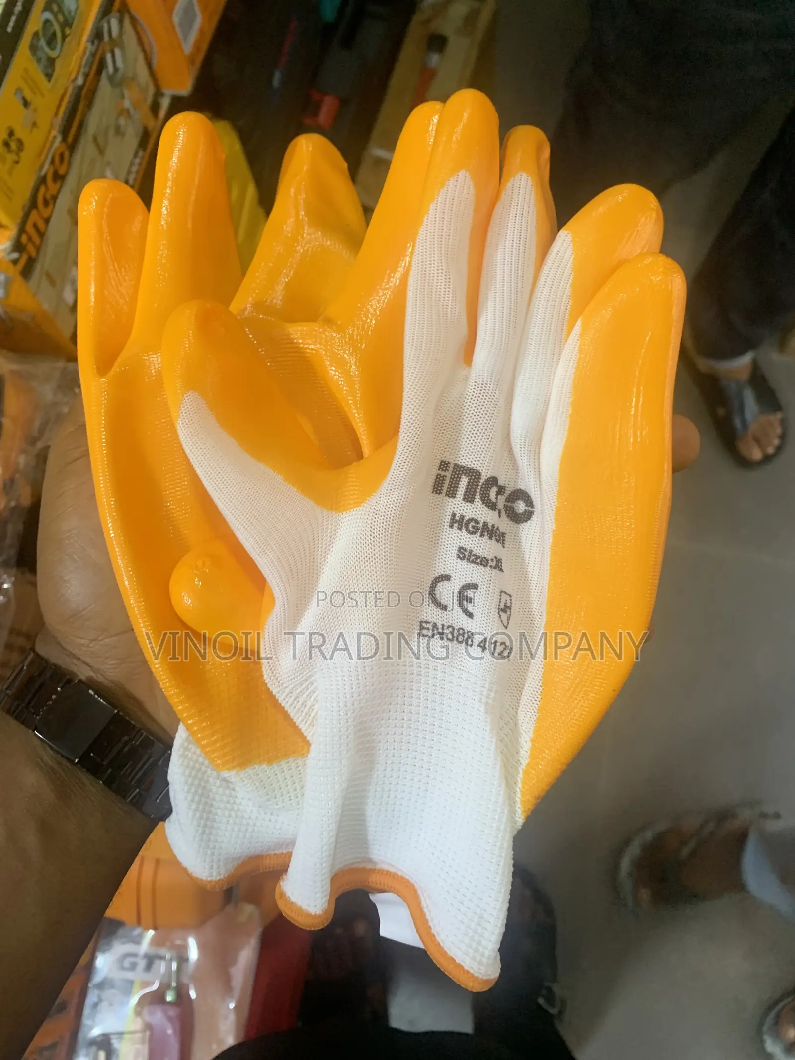 INGCO Safety Gloves - HGN01 - Nitrile Coated - XL - SUPER INGCO