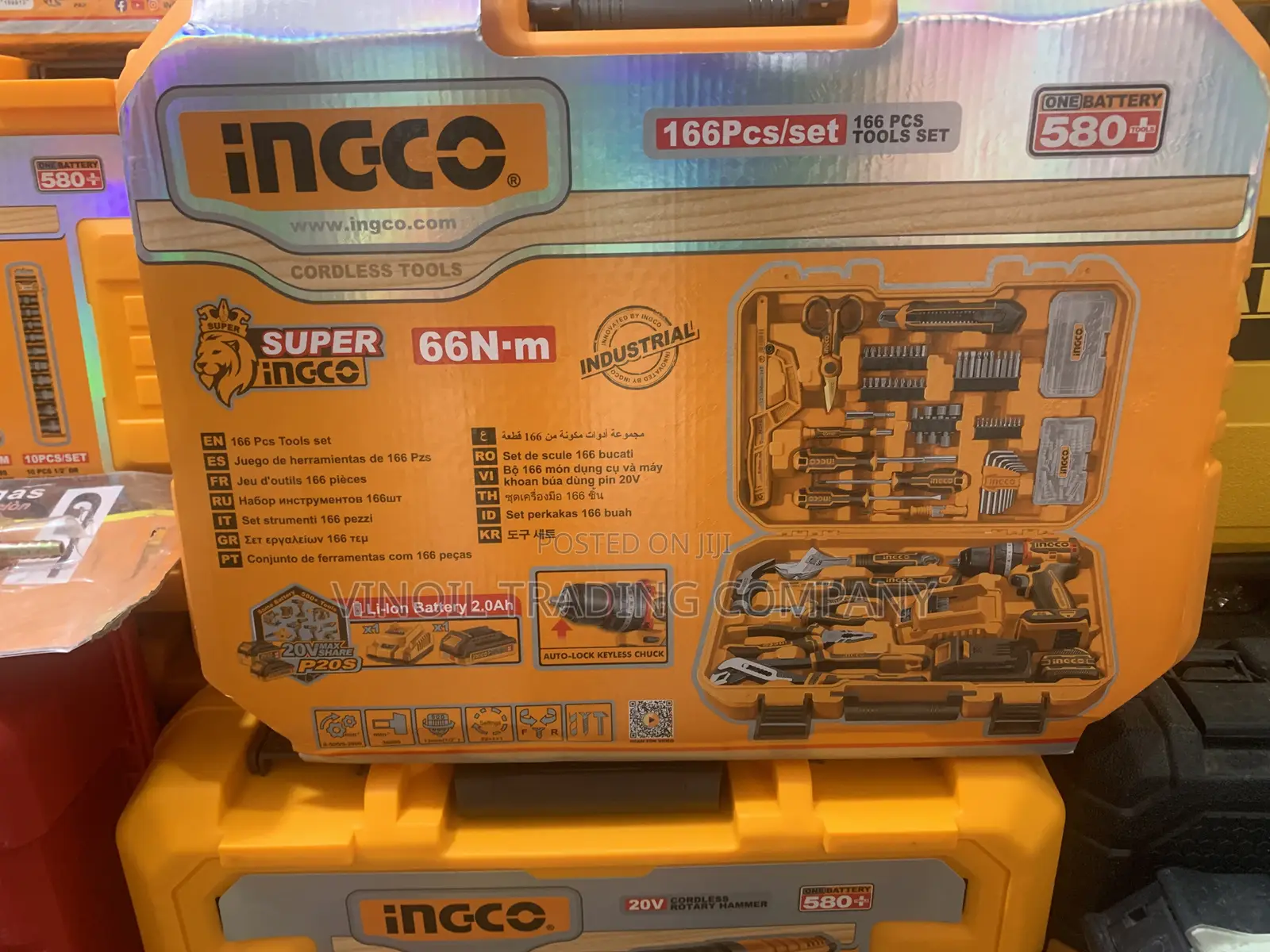 INGCO 166 PCS Tool Set - 20V Cordless Drill - SUPER INGCO INDUSTRIAL