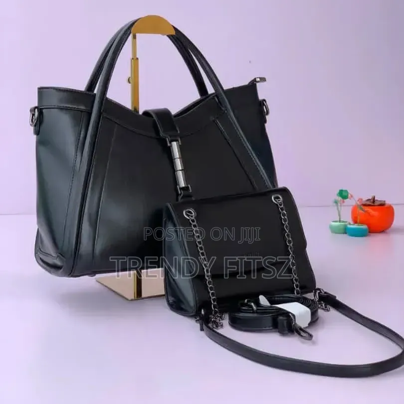 Classy Leather Handbag With Matching Crossbody