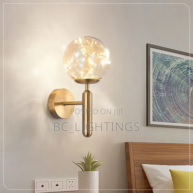 Nordic Wall Lamp Modern Bedroom Beside Glass BallLight Bathroom Mirror