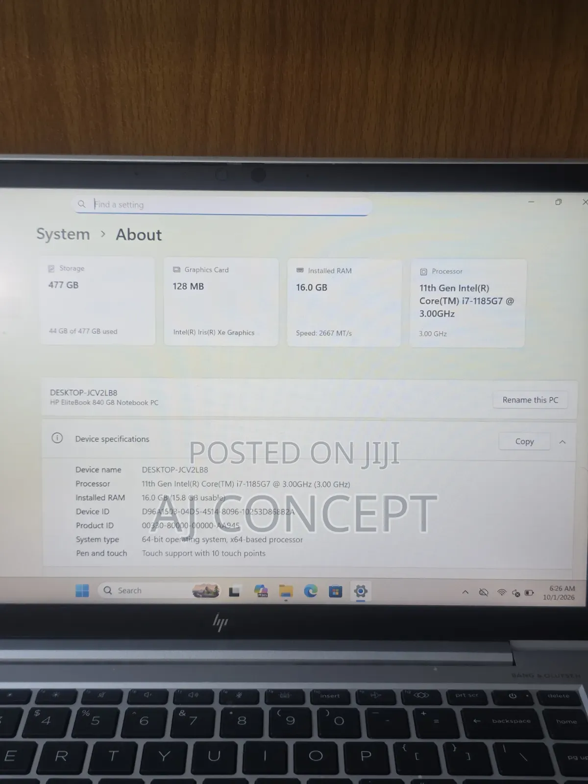 Laptop HP EliteBook 840 G8 16GB Intel Core i7 SSD 512GB