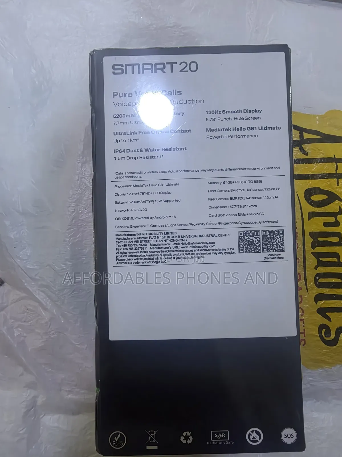 New Infinix Smart 20 64 GB Black