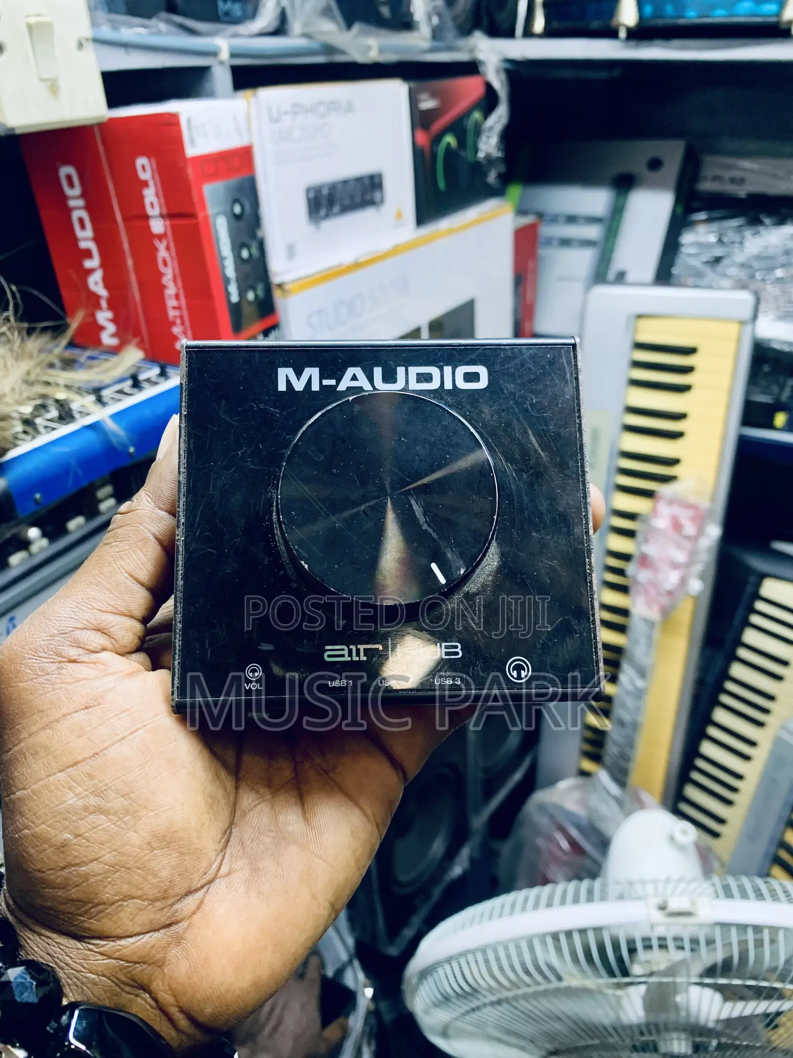 The M-Audio AIR Hub, a USB Monitoring Interface and 3-Port USB Hub