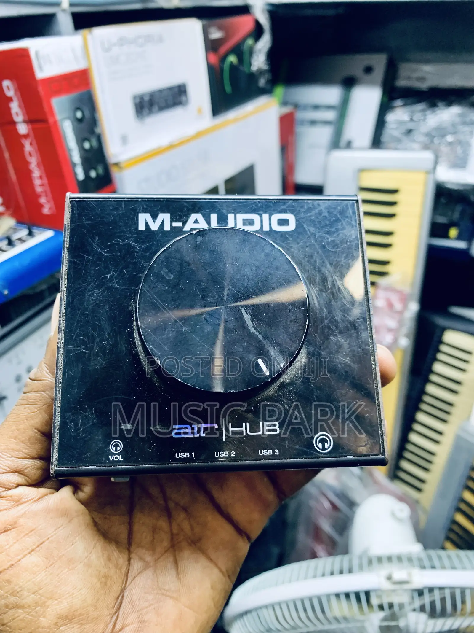 The M-Audio AIR Hub, a USB Monitoring Interface and 3-Port USB Hub