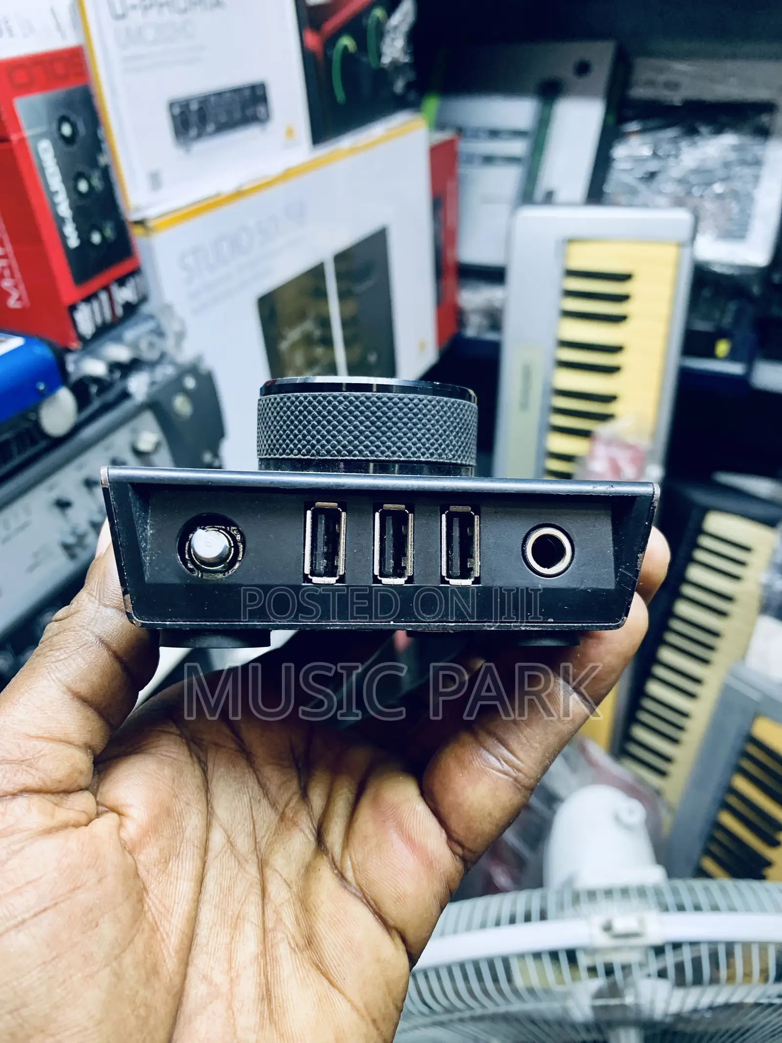 The M-Audio AIR Hub, a USB Monitoring Interface and 3-Port USB Hub