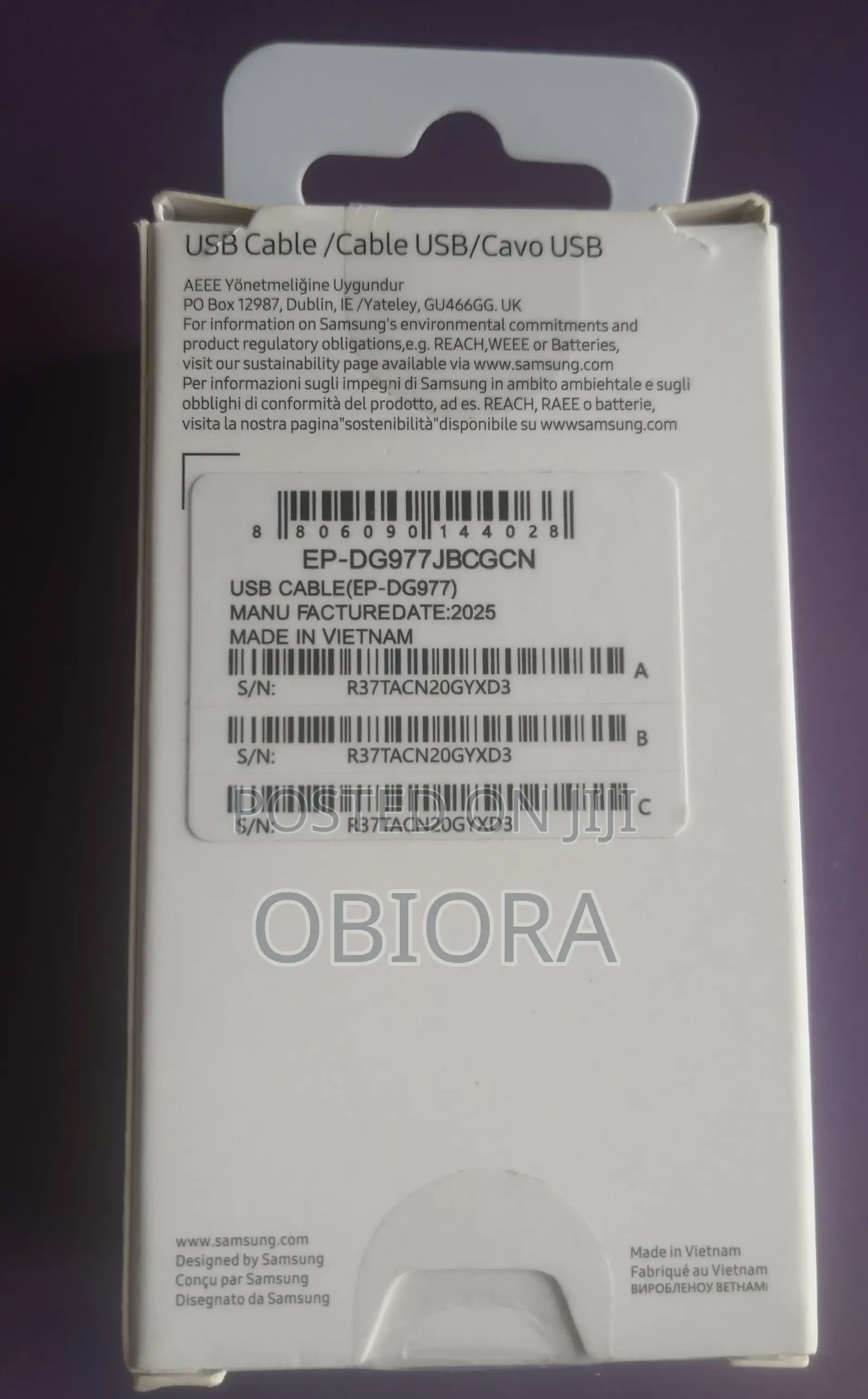 Samsung USB-C to USB-C Cable 1 M