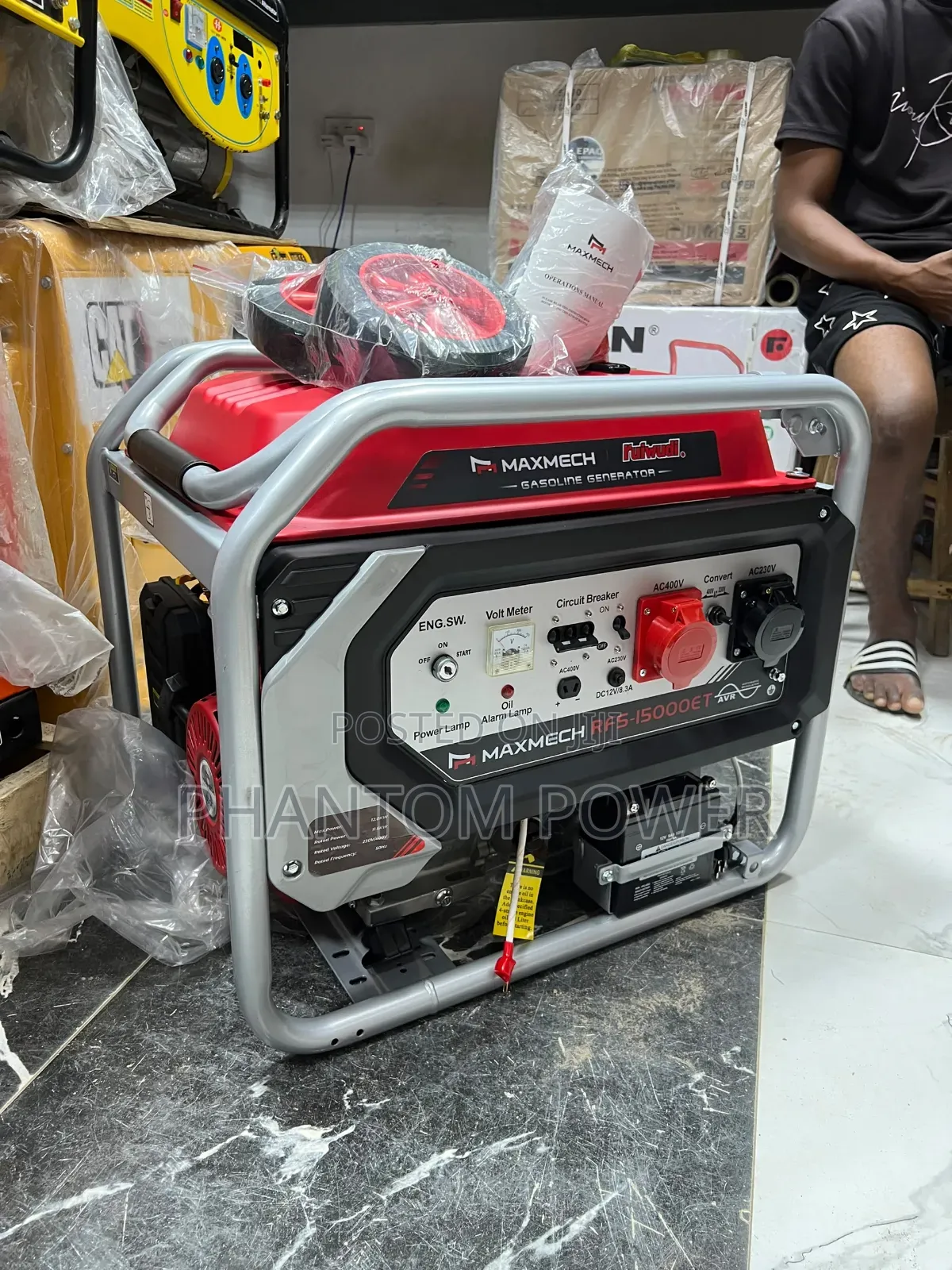 Brand New Maxmech RFS15000ET 12kva Generator With Key, Tires Battery