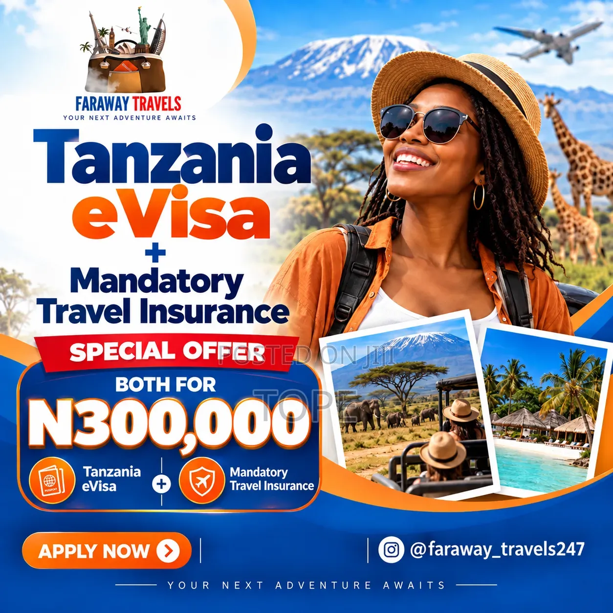 Tanzania Evisa and Mandatory Travel Insurance
